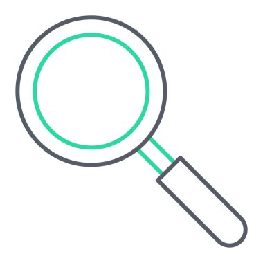 Büyüteç simgesi. Web için arama vektör simgelerinin özet çizimi