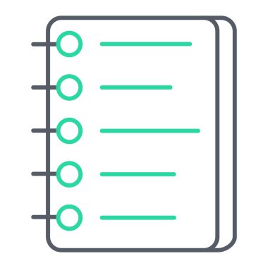 Kontrol listesi simgesi vektör illüstrasyonu