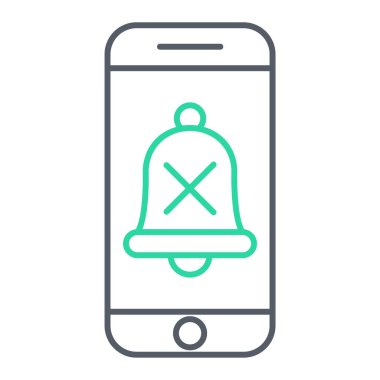 Cep telefonu simgesi, vektör illüstrasyonu