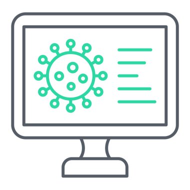 Virüs. Web simgesi basit illüstrasyon