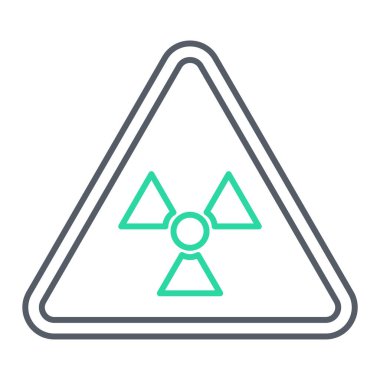 Radyasyon işareti simgesi. Tehlike sembolü. Tehlike alarmı. vektör illüstrasyonu