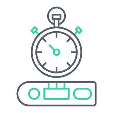 Kronometre simgesi. Web için kronometre vektör simgelerinin özet çizimi