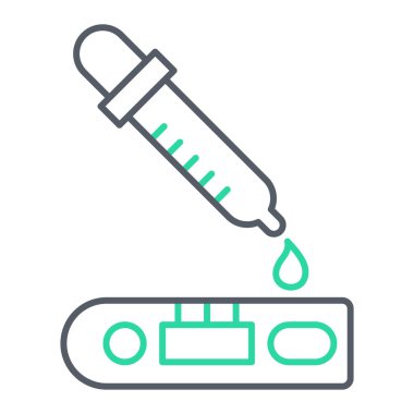 Şırınga ikon çizgisinin vektör çizimi. Güzel tıbbi termometre işareti.