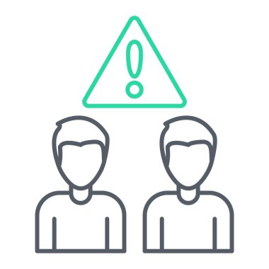 Erkek ve kadın çizgi simgesinin vektör illüstrasyonu