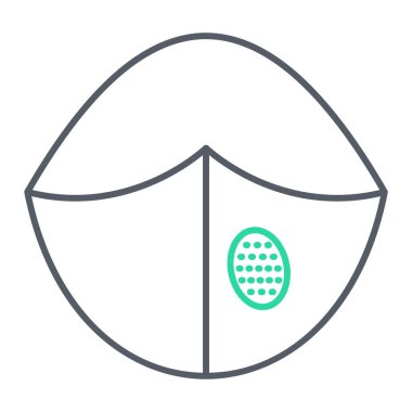 Yüz maskesi simgesinin vektör illüstrasyonu