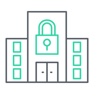 Güvenlik sistemi simgesi vektör illüstrasyonu