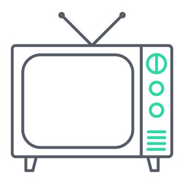 Televizyon. Web simgesi basit illüstrasyon