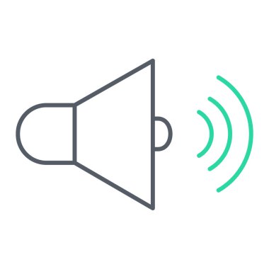 Web ve mobil için hoparlör vektör ikonu düzenlenebilir çizgi simgeleri