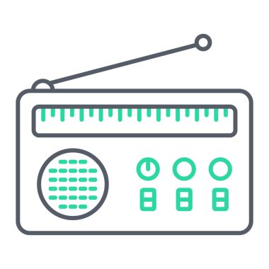 radyo simgesi vektör illüstrasyonu