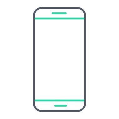 Akıllı telefon simgesi. düz dizayn biçimi 10