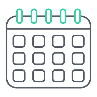 Takvim simgesi vektör illüstrasyonu