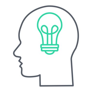 Fikir simgesi vektör illüstrasyonu