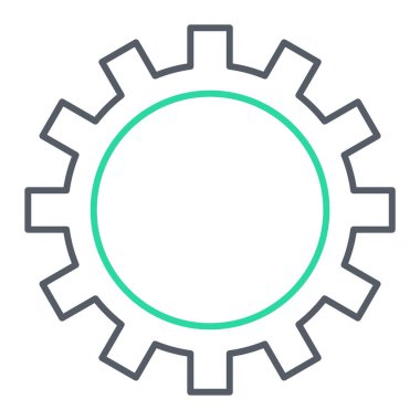 dişli simgesi. Web için çarklı vektör simgelerinin özet çizimi