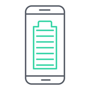 cep telefonu simgesi. akıllı telefon vektör illüstrasyon sembolü ve modern satır biçimi.