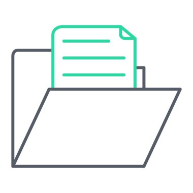 dosya belgesi simgesi, vektör illüstrasyonu