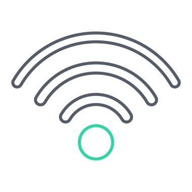 Wi-Fi sinyal simgesi. Beyaz arkaplanda izole edilmiş web tasarımı için kablosuz radyo vektör sembolü