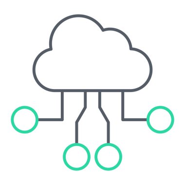 Bulut ağı. Basit resimleme
