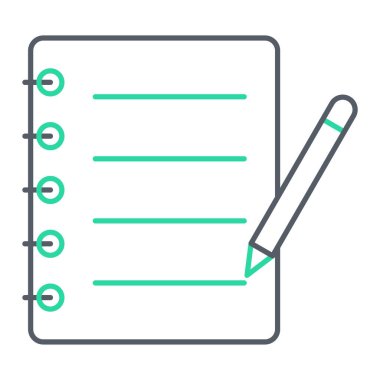 Kalem ve kalem ikonu vektör illüstrasyon tasarımlı pano