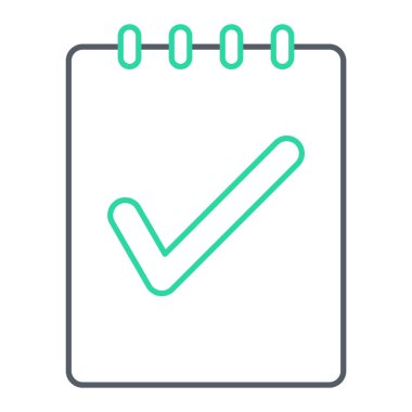 kontrol listesi simgesi. Web için basit bir kontrol listesi çizelgesi çizimi