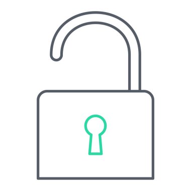 asma kilit ikon vektör çizimi