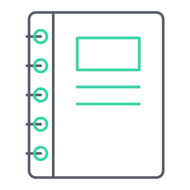 Kitap ikonu. Web için dizüstü bilgisayar vektör simgelerinin özet çizimi