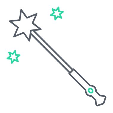 Sihirli çubuk simgesi vektör çizimi