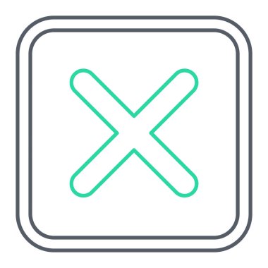 Simgeyi iptal et. vektör illüstrasyonu