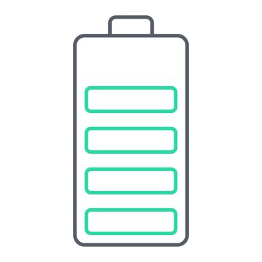 Pil şarj simgesi. vektör çizim