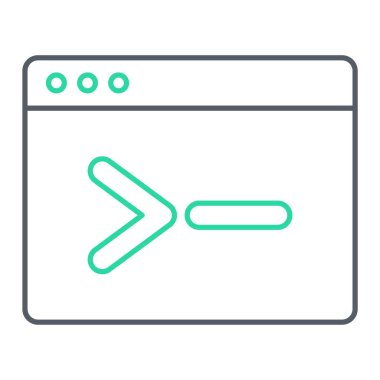 tarayıcı simgesi vektör illüstrasyonu