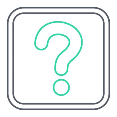 Soru işareti simgesi. vektör illüstrasyonu