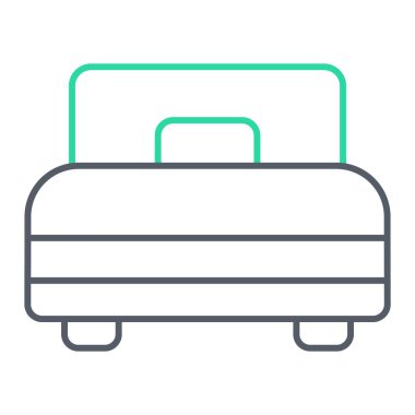 Yatak simgesinin vektör illüstrasyonu