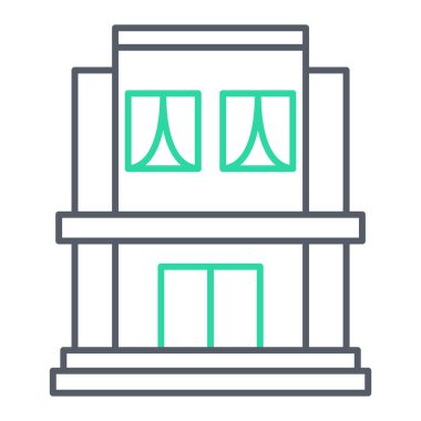 Modern yapı simgesinin vektör illüstrasyonu