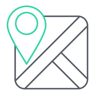 Harita işaretleyici simgesi. GPS konum vektör illüstrasyon sembolü ve bonus.