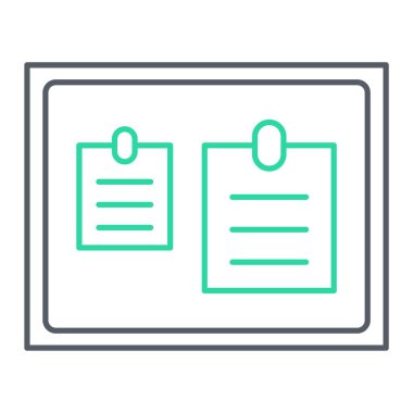 Pano simgesi. Web tasarımı için basit ataç vektör simgeleri çizimi