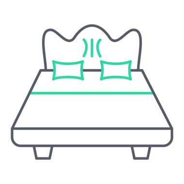 yatak ikonu vektör illüstrasyonu