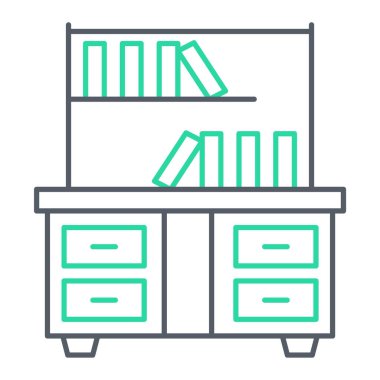 Kitaplık simge vektör çizim