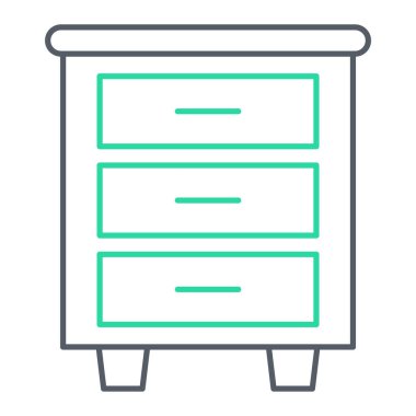 Kabine ikonu vektör illüstrasyonu