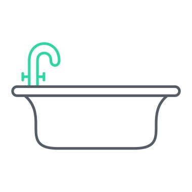 Küvet ikonu vektör illüstrasyonu