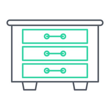 Mobilya simgesinin vektör illüstrasyonu