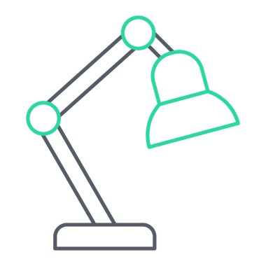 Lamba ikonu. Web için masa vektör simgelerinin özet çizimi