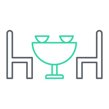 tablo çizgisi simgesi, vektör illüstrasyonu