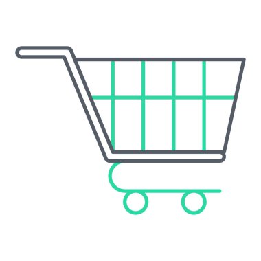 Alışveriş arabası ikonu. vektör illüstrasyonu