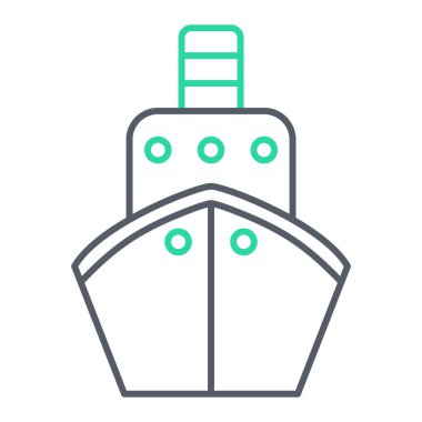 Gemi simgesi vektör illüstrasyonu