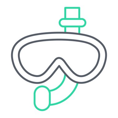 scuba dalış maskesi ikon vektör illüstrasyon tasarımı