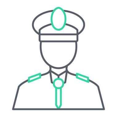 Polis memuru ikon vektör çizimi tasarımı