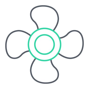 Hayran ikonu. Web için çiçek vektör simgelerinin basit çizimi