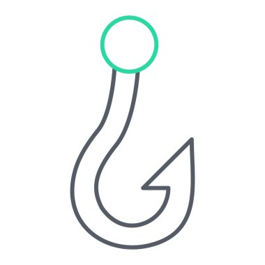 Balık kancası ikonu. özet vektör illüstrasyon sembolü