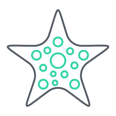 deniz yıldızı ikonu vektör çizimi