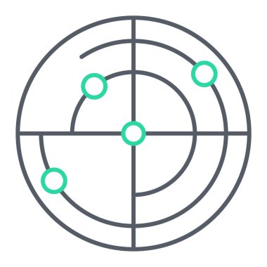 hedef simgesi. Web için dünya vektör simgelerinin özet çizimi