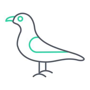 kuş simgesi vektör illüstrasyonu